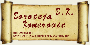 Doroteja Komerović vizit kartica